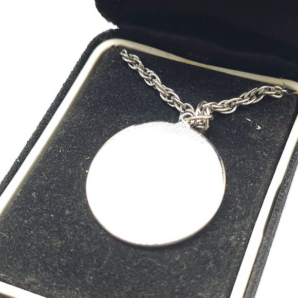 Scorpio Zodiac Coin Pendant Necklace Silver Tone Crown Jewel Collection - Picture 3 of 6